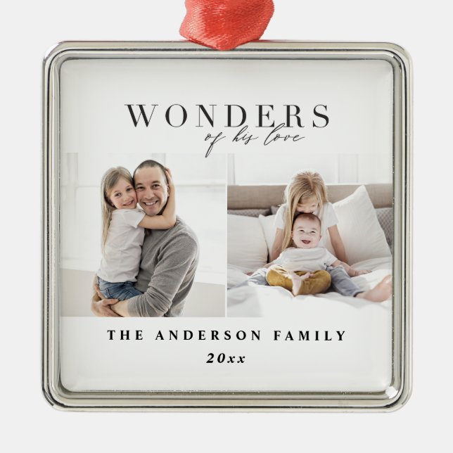 Adorno Metálico Maravillas de sus Navidades religiosos amorosos (Frente)