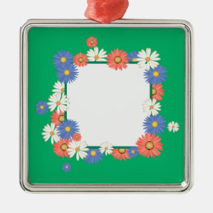 Adorno Metálico Marco de flor