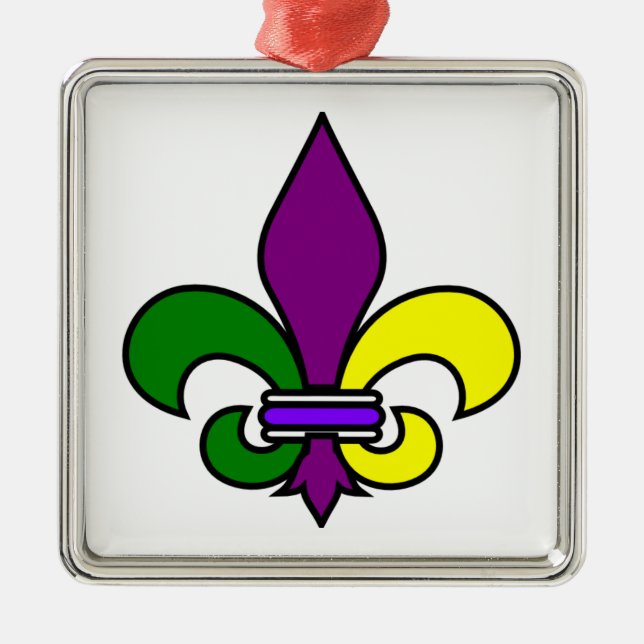 Adorno Metálico Mardi Gras - Fleur de Lis - SRF (Frente)