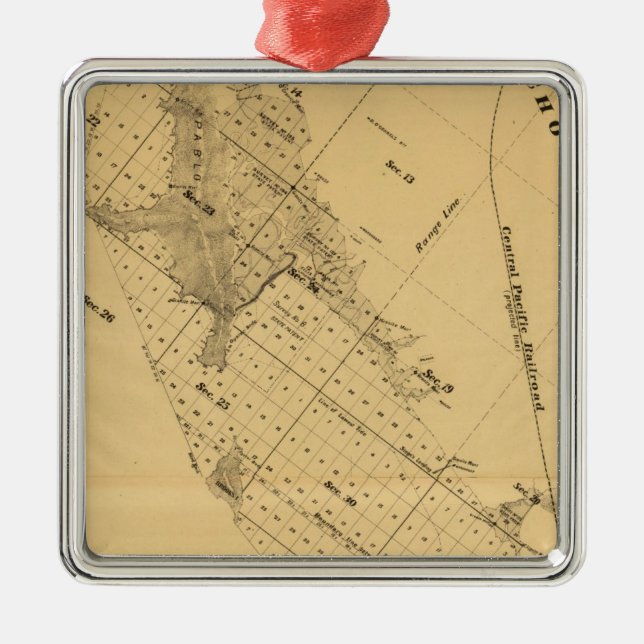 Adorno Metálico Marea de sal de la bahía de San Francisco (Frente)