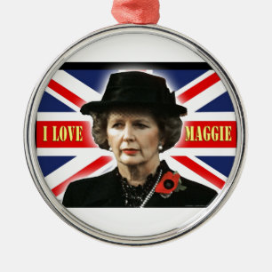 Adorno Metálico Margaret Thatcher me encanta Maggie