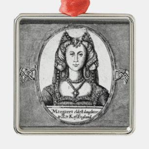 Adorno Metálico Margaret Tudor con dos de sus maridos