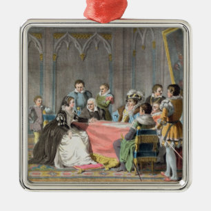 Adorno Metálico Marguerite de Valois (1553-1615) delante del S
