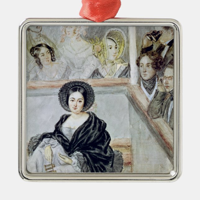 Adorno Metálico Marie Duplessis en el teatro (Frente)