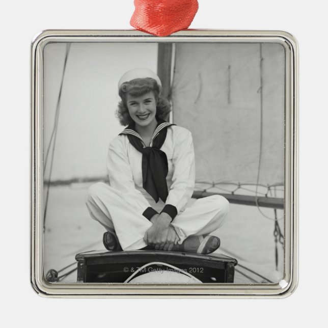 Adorno Metálico Marinero de la mujer (Frente)