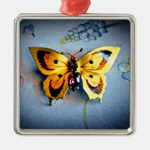 Adorno Metálico Mariposa de metal y joya