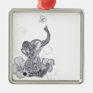 Adorno Metálico Mariposa del elefante
