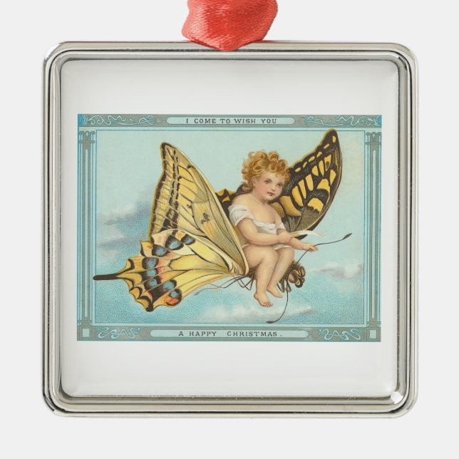 Adorno Metálico Mariposa del navidad (Frente)