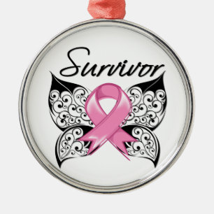 Adorno Metálico Mariposa del superviviente del cáncer de pecho