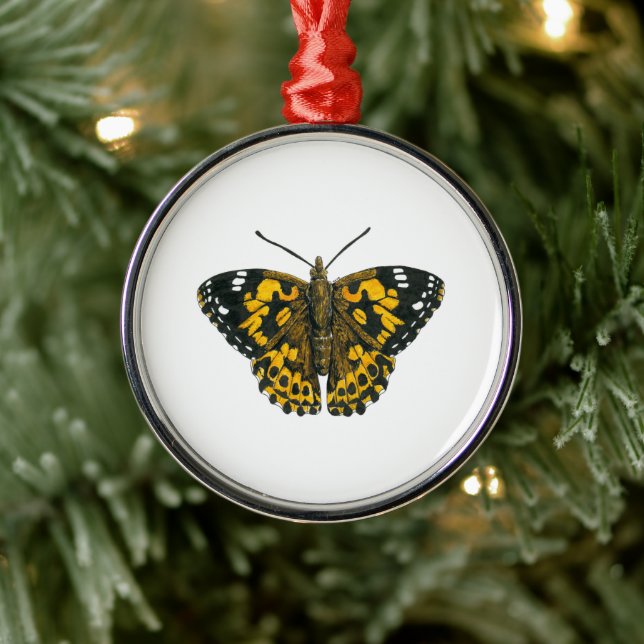 Adorno Metálico Mariposa pintada (Árbol)