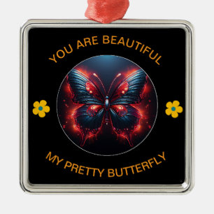 Adorno Metálico Mariposa Romántica