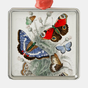 Adorno Metálico Mariposas de época