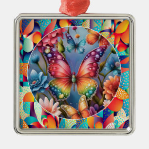 Adorno Metálico Mariposas de verano