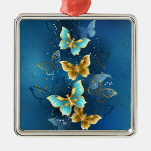 Adorno Metálico Mariposas doradas