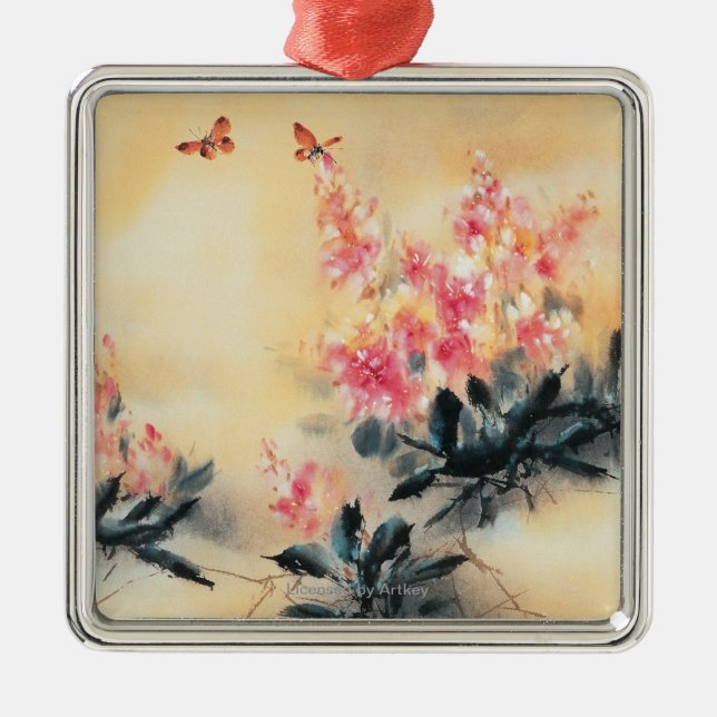 Adorno Metálico Mariposas en primavera (Frente)