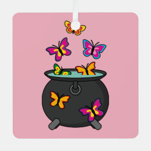 Adorno Metálico Mariposas mágicas de un Cauldron