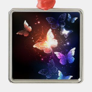Adorno Metálico Mariposas nocturnas brillantes