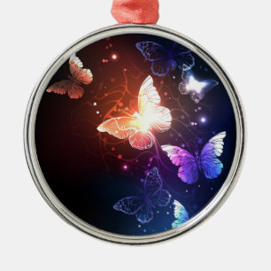 Adorno Metálico Mariposas nocturnas brillantes