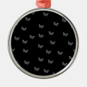 Adorno Metálico Mariposas plateadas