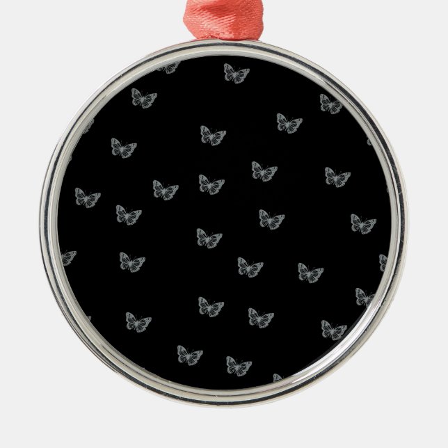 Adorno Metálico Mariposas plateadas (Frente)