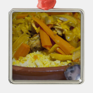 Adorno Metálico Marruecos, Tetuán. Comida tradicional marroquí de