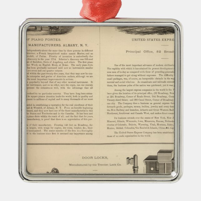 Adorno Metálico Marshall y Wendell, fabricantes (Frente)