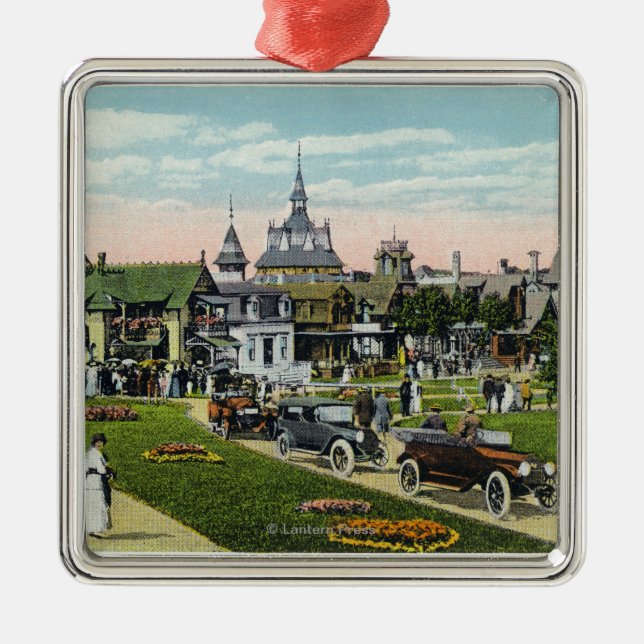 Adorno Metálico Martha's Vineyard, vista de la avenida del océano (Frente)