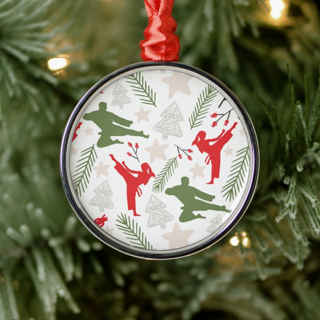 Adorno Metálico Martial Arts Lovers Christmas Ornament Keepsake (Árbol)