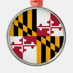 Adorno Metálico Maryland State Flag Stylish Graphic