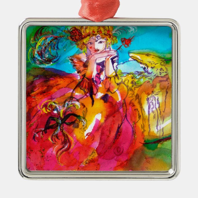 Adorno Metálico Máscara de Carnaval veneciana de MIRANDOLINA (Frente)