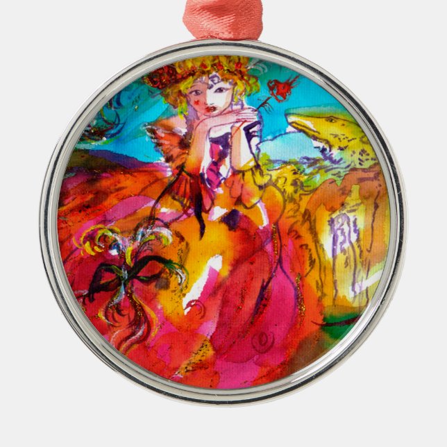 Adorno Metálico Máscara de Carnaval veneciana de MIRANDOLINA (Frente)