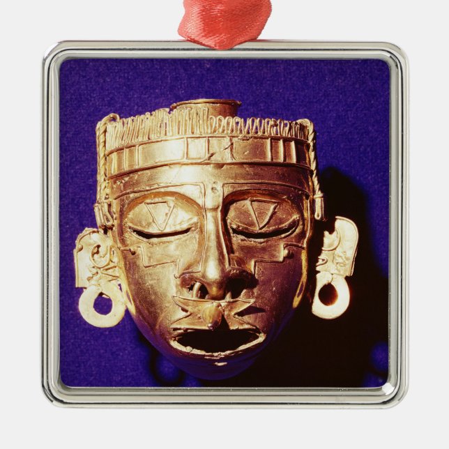 Adorno Metálico Máscara de dios Xipe Totec (Frente)