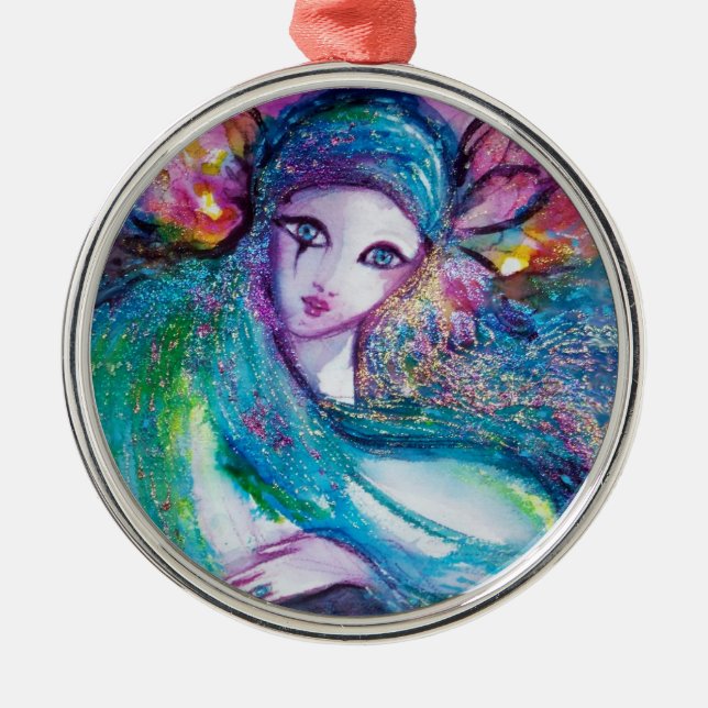 Adorno Metálico MÁSCARA EN MÁSCARA AZUL / Mascaradas Venecianas (Frente)