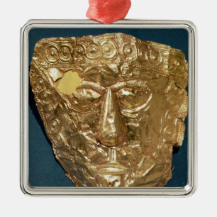 Adorno Metálico Máscara funeraria