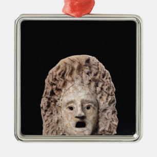 Adorno Metálico Máscara trágica