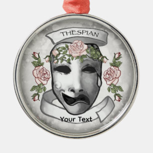 Adorno Metálico Máscaras de actor thespiano