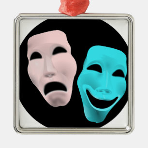 Adorno Metálico Máscaras de teatro cómico
