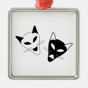 Adorno Metálico Máscaras del gato del drama