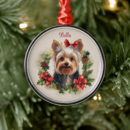Adorno Metálico Mascota conmemorativo de los Navidades Terrier de 