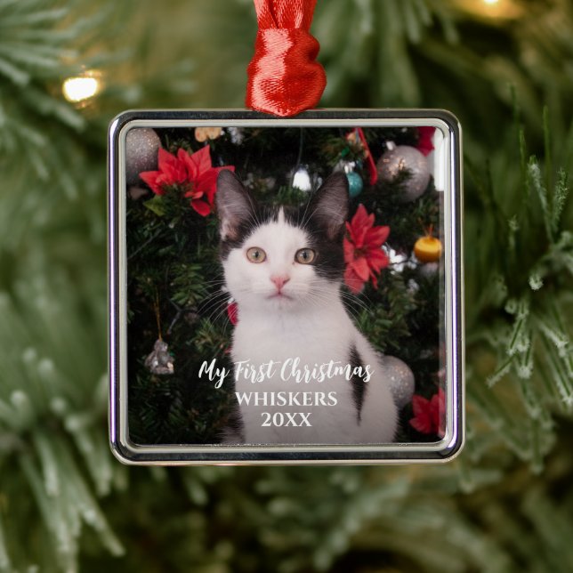 Adorno Metálico Mascota First Christmas Modern (Árbol)