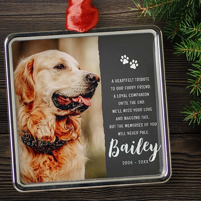 Adorno Metálico Mascota Memorial Remembernation Poem Modern Simple (Subido por el creador)