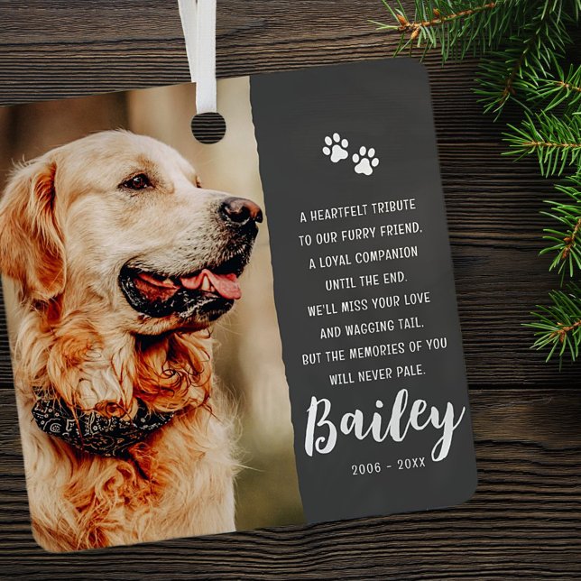 Adorno Metálico Mascota Memorial Remembernation Poem Modern Simple (Subido por el creador)