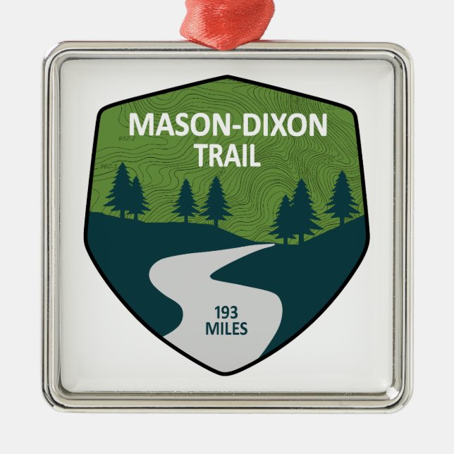 Adorno Metálico Mason-Dixon Trail (Frente)