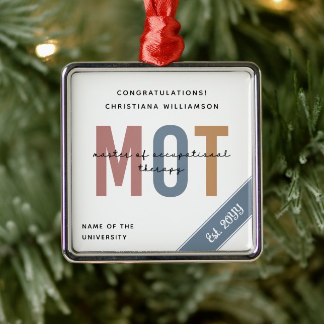 Adorno Metálico Máster personalizado en terapia ocupacional (Árbol)