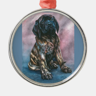 Adorno Metálico Mastín Brindle del bebé