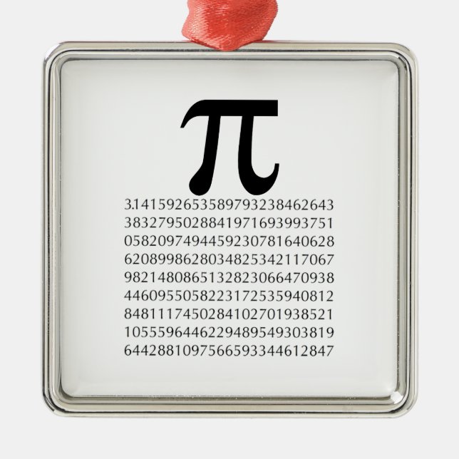 Adorno Metálico matemáticas del pi (Frente)