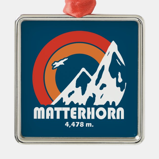 Adorno Metálico Matterhorn Suiza Sun Eagle (Frente)