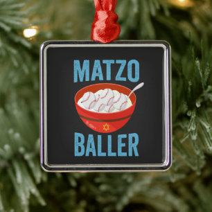 Adorno Metálico Matzo Baller Gracioso Béisbol Regalo de vacaciones