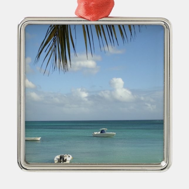 Adorno Metálico Mauricio, Grand Baie. Barcos anclados en el (Frente)