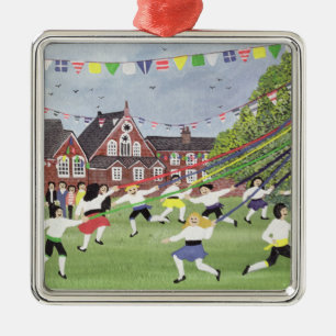 Adorno Metálico Maypole que baila 1991